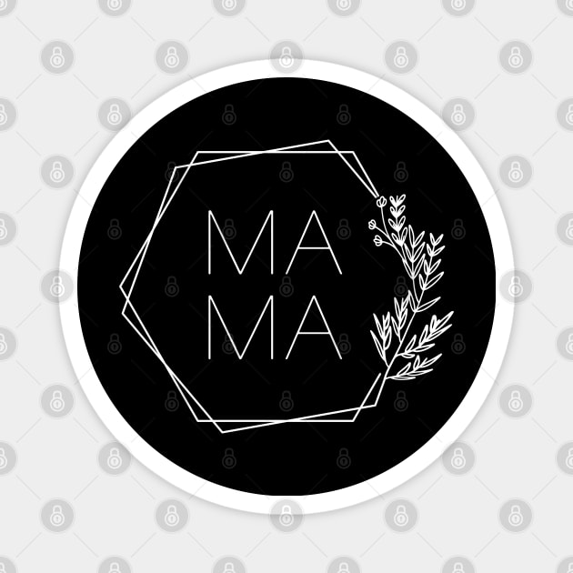 Floral Hexagon Mama - Mothers Day Magnet by RichyTor